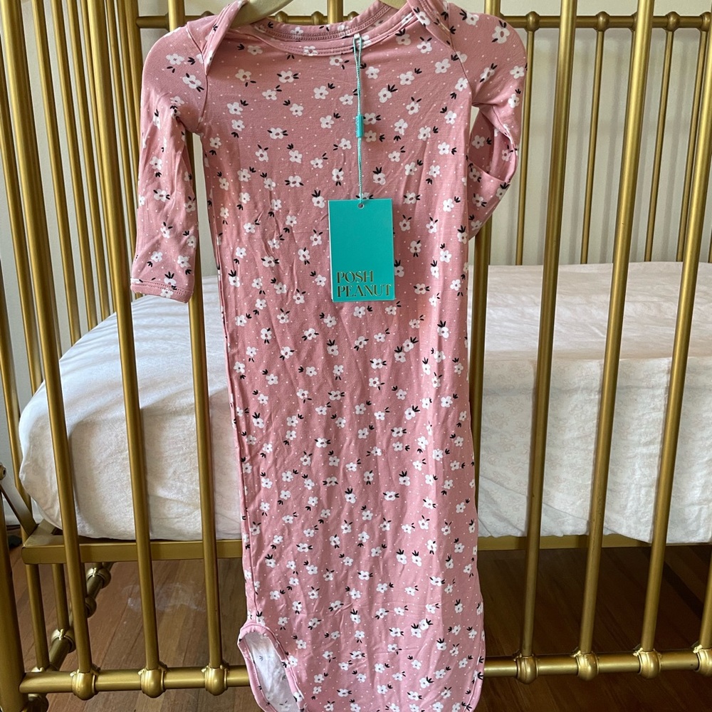 Posh peanut floral knotted gown
